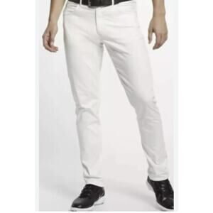 Nike Slim Flex Stretch Golf Performance Pants White Cactus Color Size 42x32 NEW